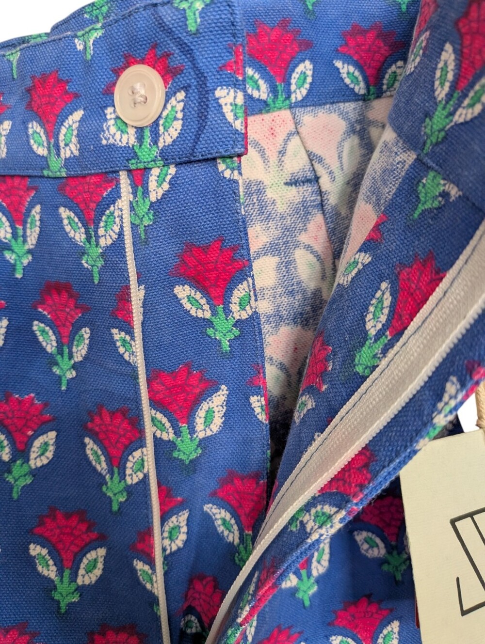 SZ Blockprints Disco Pants in the Waterlily Hot Rose pattern....Size Small - Picture 6 of 8